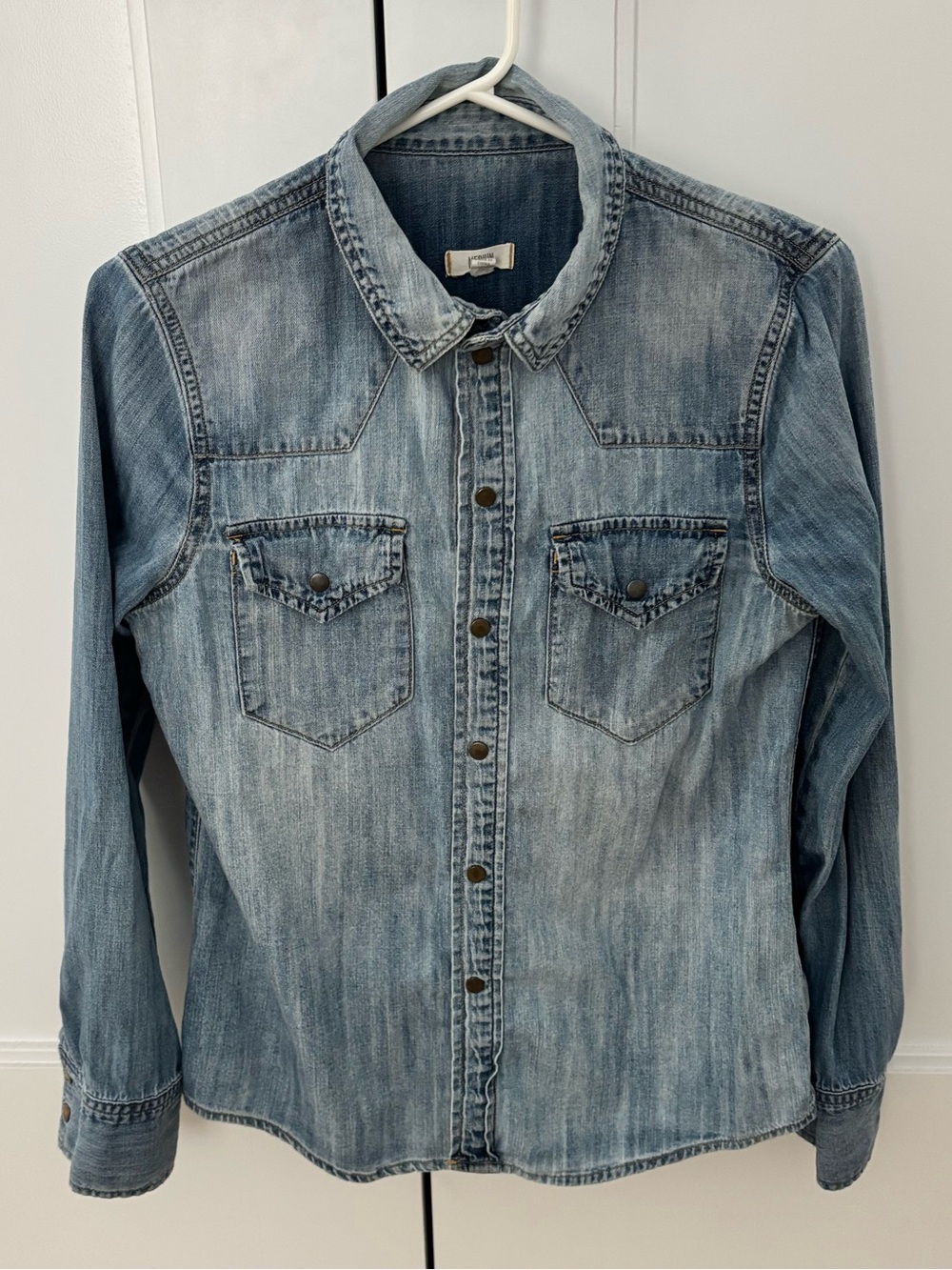 Light Blue Denim Western Shirt - women’s